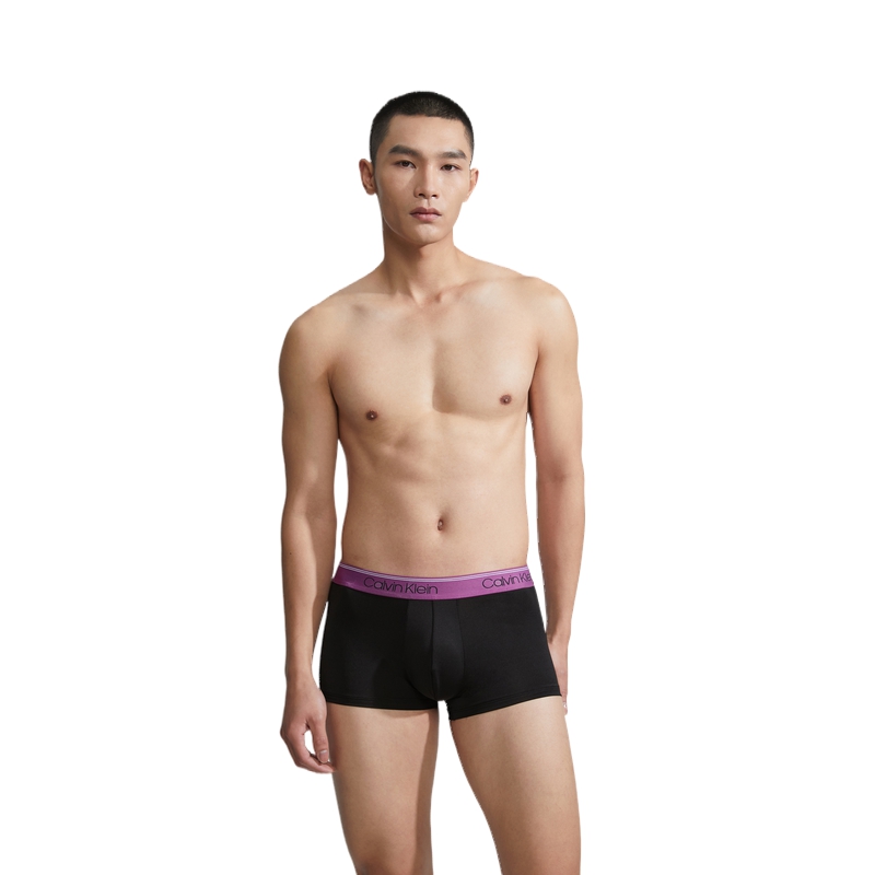 CALVIN KLEIN Мужские трусы-боксеры 3 шт Space Black, AWC-Black Base Purple Waistband/Beige White Waistband/Dark Blue Waistband — фото 2