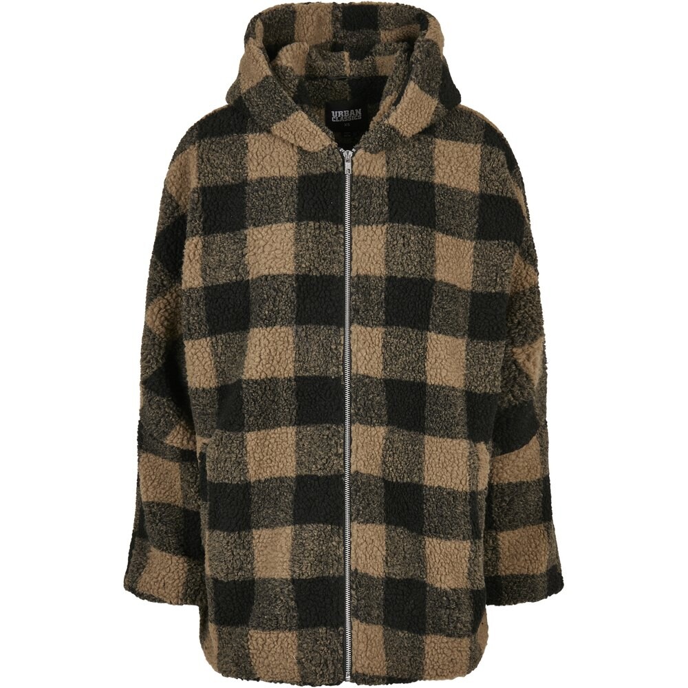 

Куртка Urban Classics Hooded Oversized Check Sherpa, бежевый