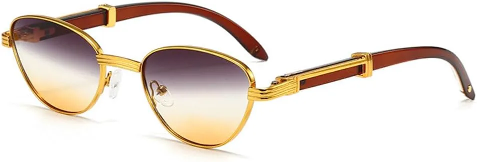 

Ретро-солнцезащитные очки «кошачий глаз» для женщин, модные очки с прозрачными градиентными линзами, солнцезащитные очки UV400 для мужчин TYUVIVO, Golden Grey Orange