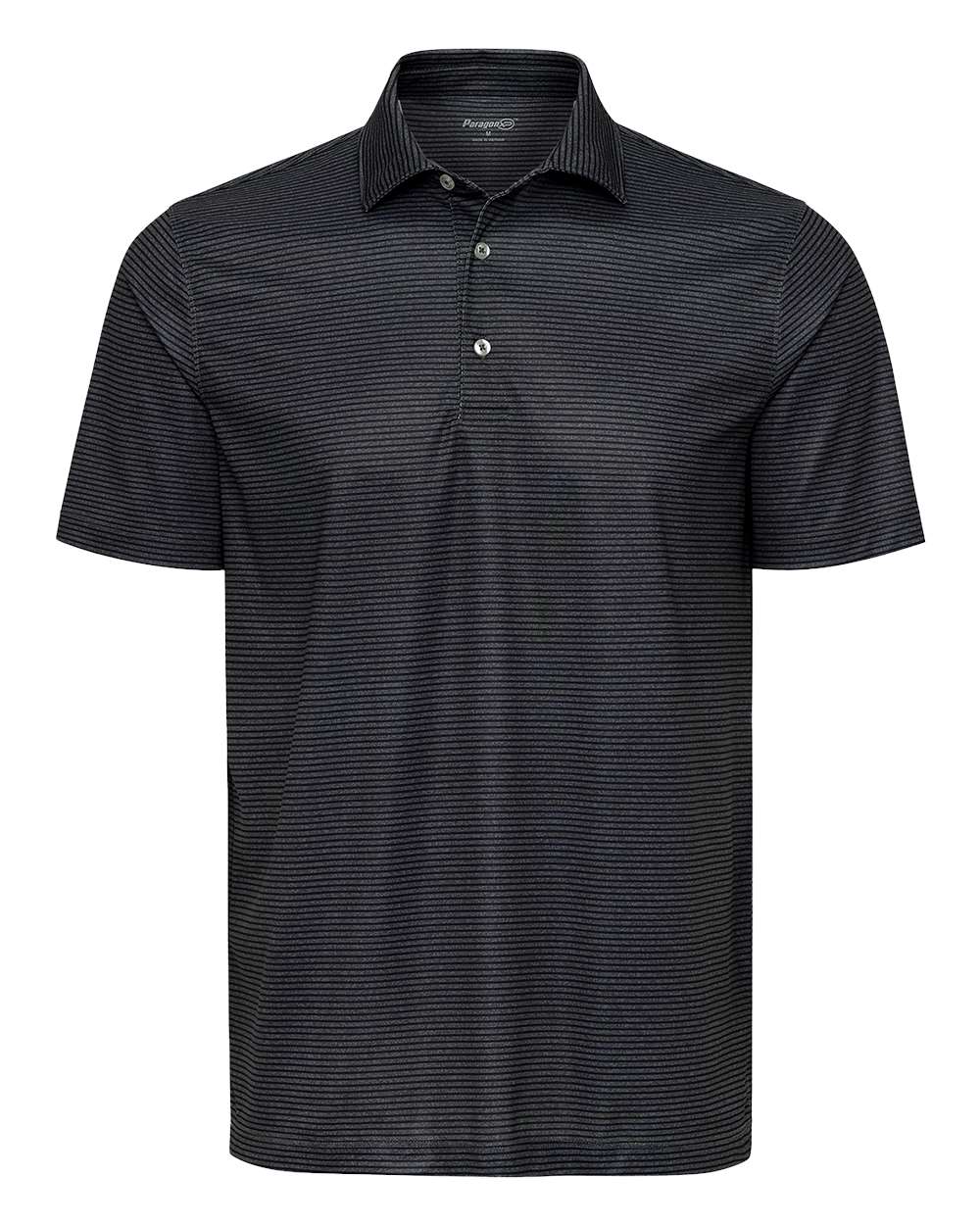 

Полосатое поло Aiken Paragon, цвет charcoal heather/ black