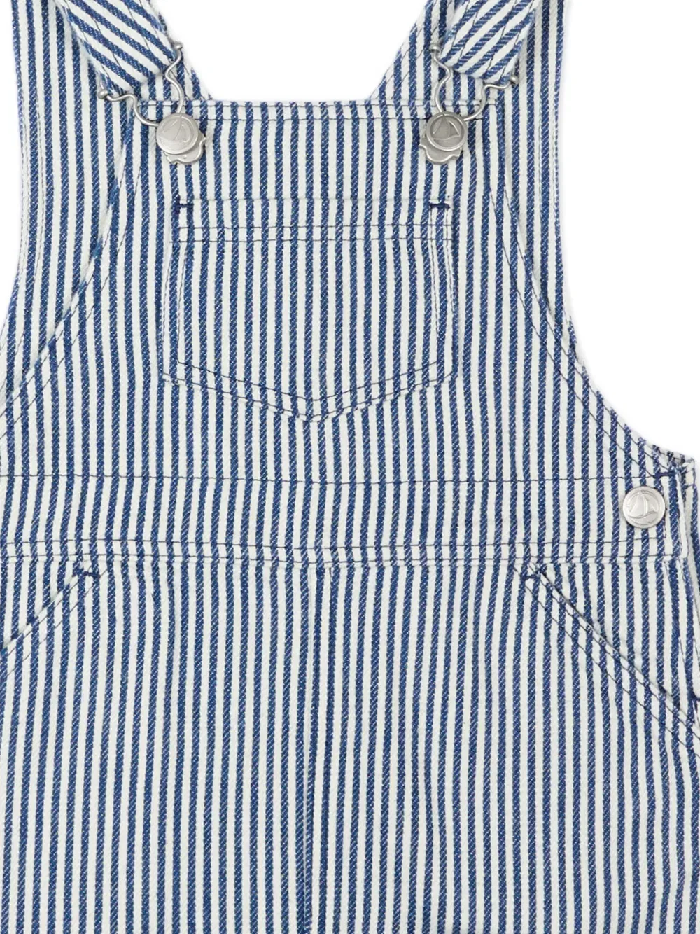Полосатые комбинезоны Petit Bateau, синий — фото 3