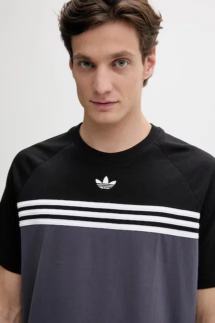 Футболка из хлопка T-shirt Adidas Originals, фиолетовый — фото 4