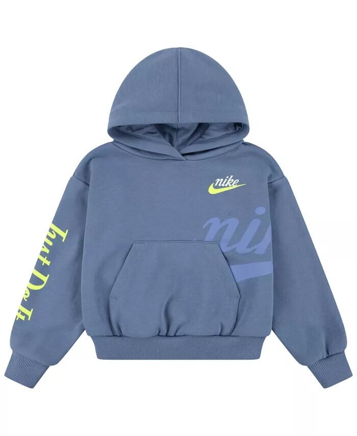 

Пуловер с капюшоном для маленьких девочек New Impression Nike, коричневый