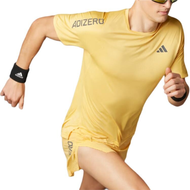 Одежда Футболка мужская желтая Adidas, желтый — фото 3