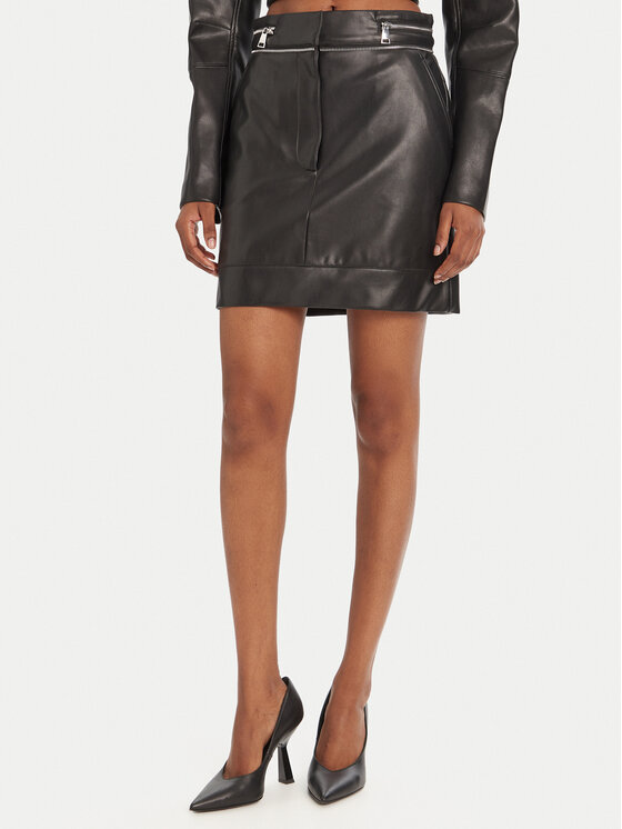 

Юбка из искусственной кожи regular fit A3W12014 Karl Lagerfeld, чёрный