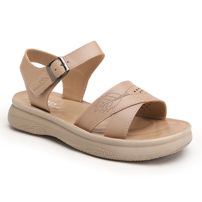WARRIOR Пляжные сандалии женские коричневые бежевые, цвет Beige — фото 4