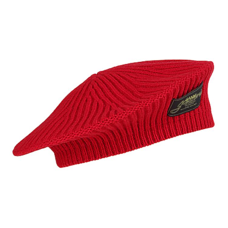 

GANNI Красная женская берет из овечьей шерсти, Red