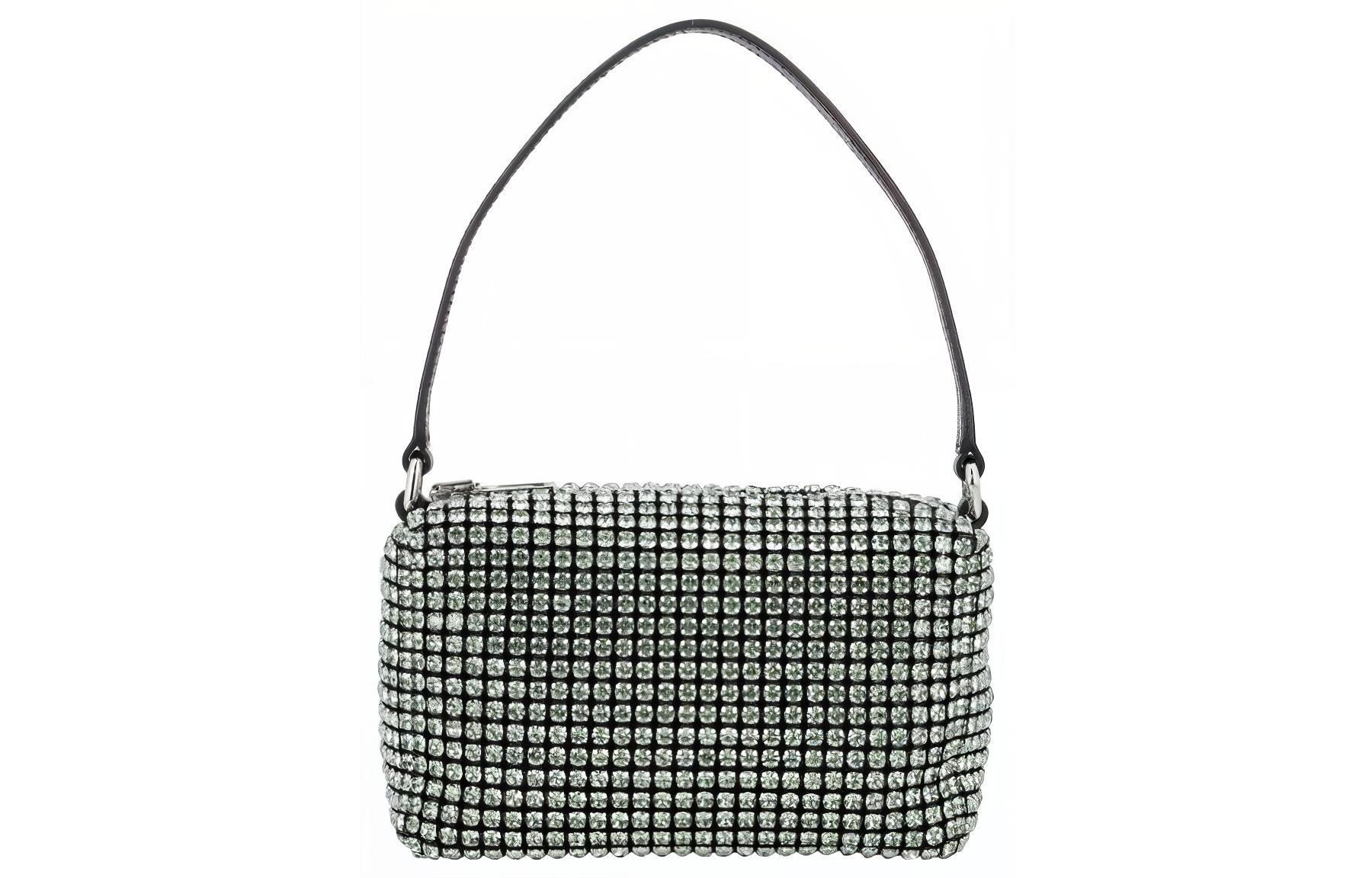 

Alexander Wang Женская мини-сумка на одно плечо из коровьей кожи и стекла, зеленого цвета
