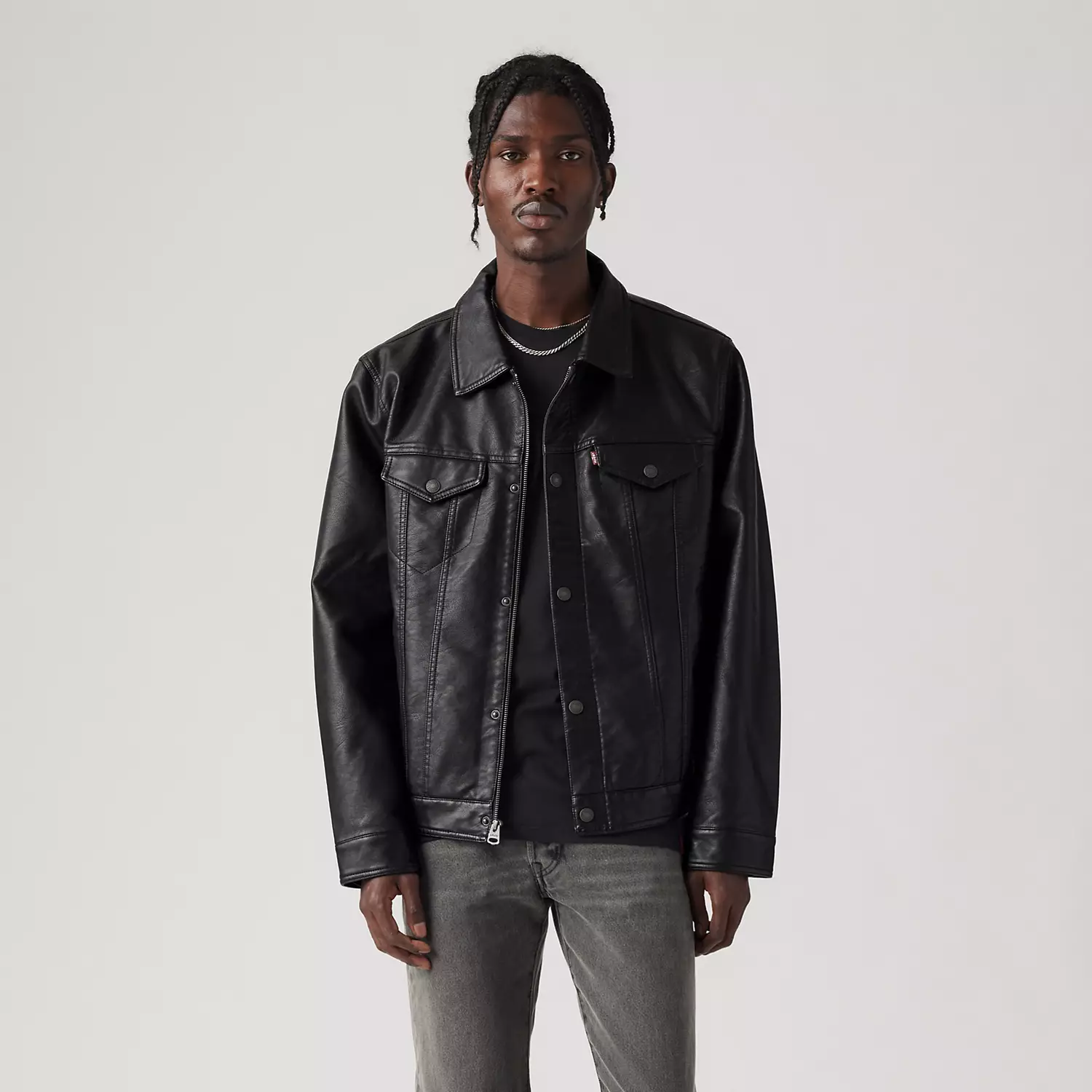 

Куртка дальнобойщика из искусственной кожи Levi's, черный