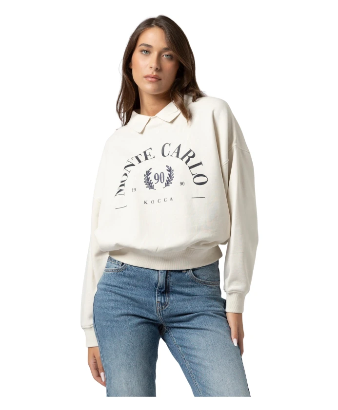 

Простой, элегантный свитер с длинными рукавами и воротником. Kocca, бежевый