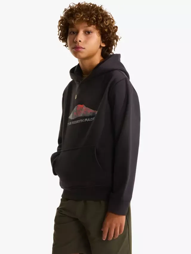 Детская хлопковая толстовка с капюшоном в горном стиле, TNF, черная The North Face