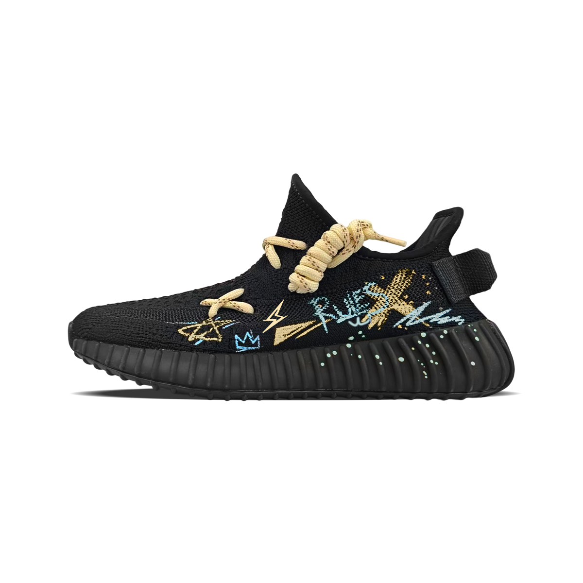 Adidas Originals Кроссовки Yeezy Boost 350 V2 Casual Unisex Low Top Black/Yellow