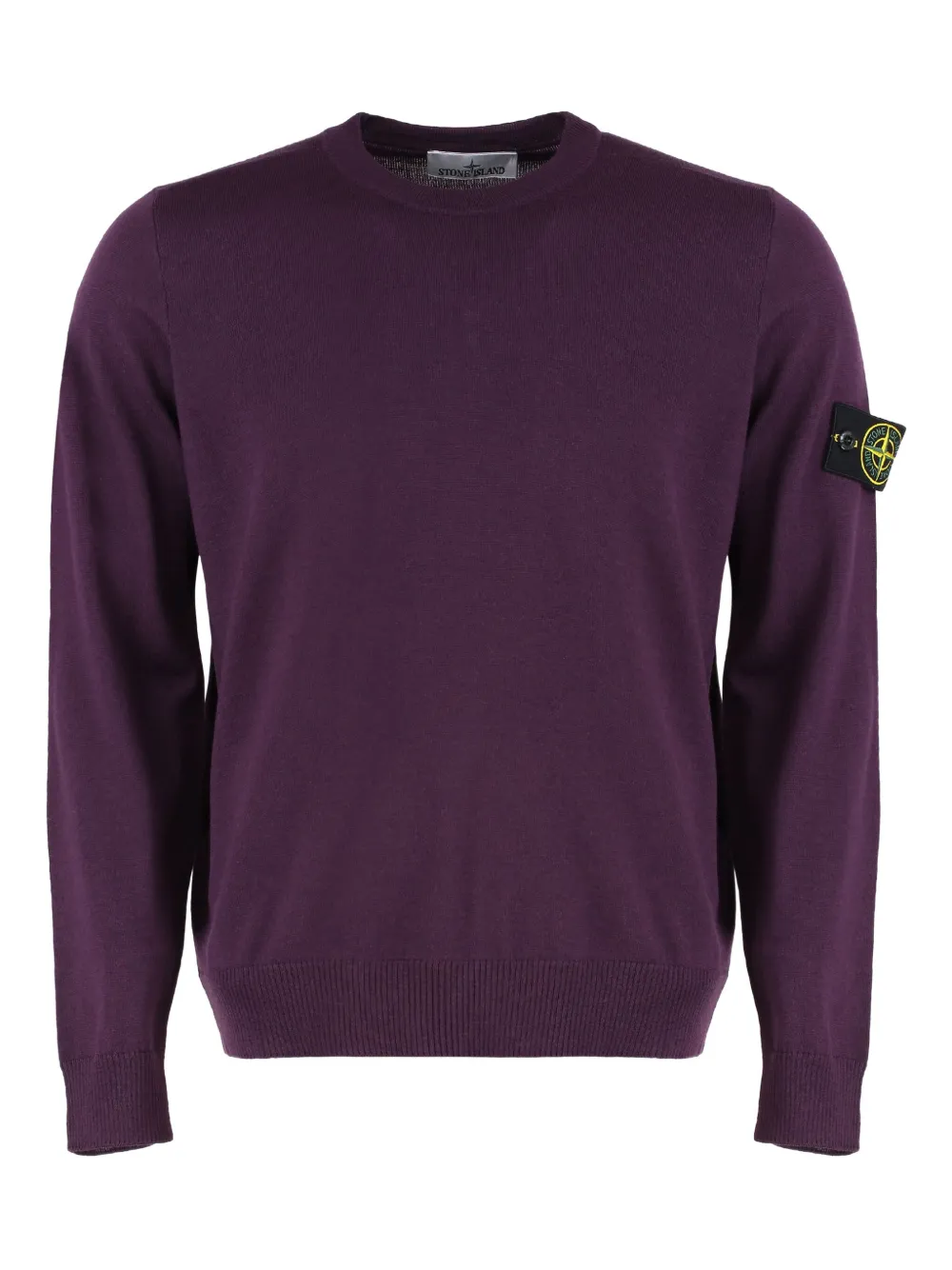 

Свитер с круглым вырезом из натуральной шерсти Stone Island, фиолетовый