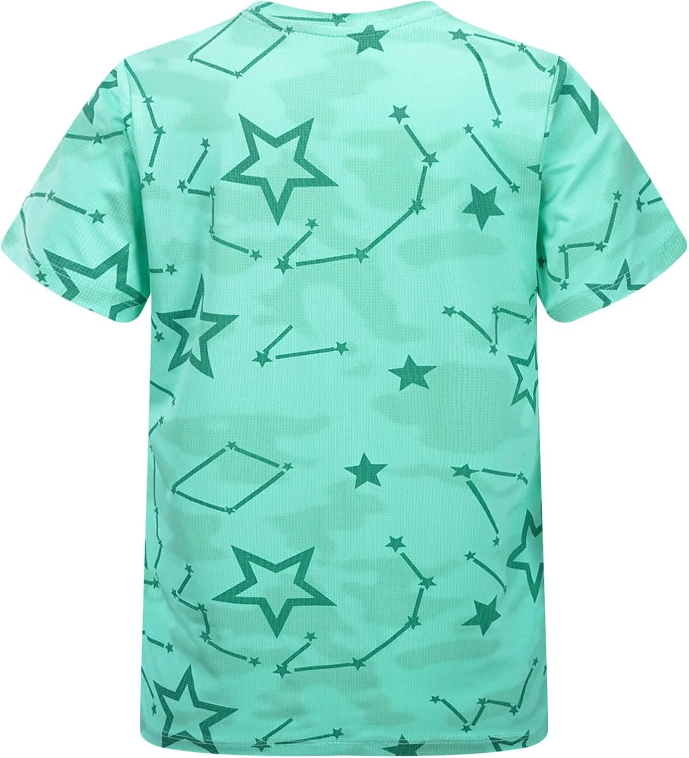 Детская футболка с принтом звезд winying, Light Green — фото 3