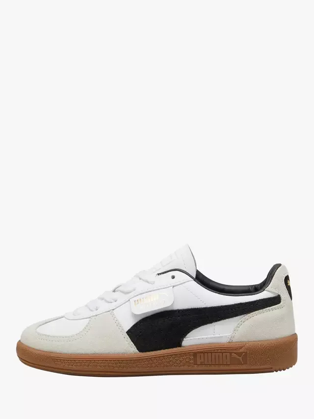 Детские кроссовки Palermo из смешанной кожи, белые/разноцветные PUMA — фото 4