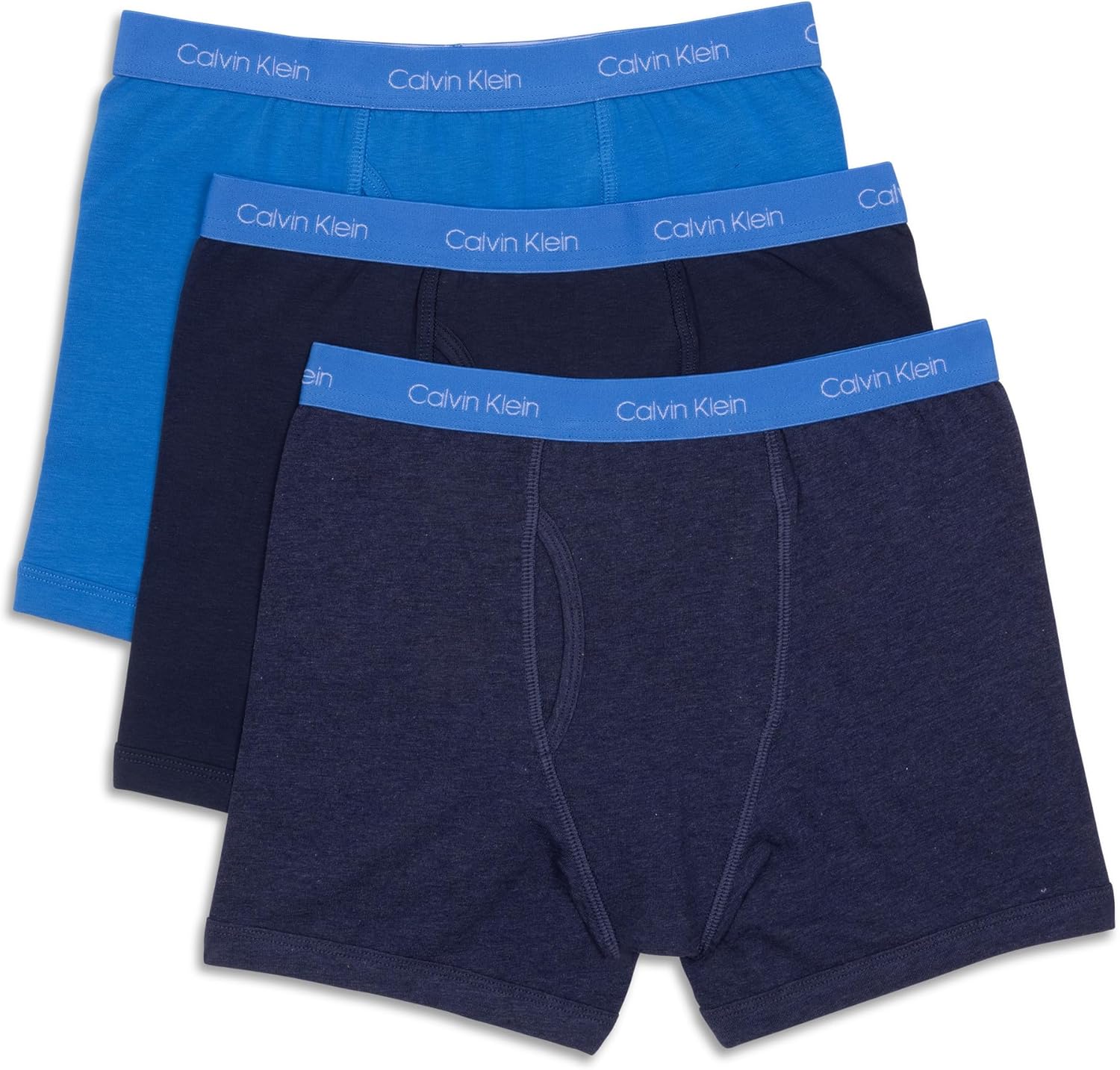 

Комплект из 3 трусов-боксеров для мальчиков Calvin Klein, Blue Bell/Black Iris/Captains Blue