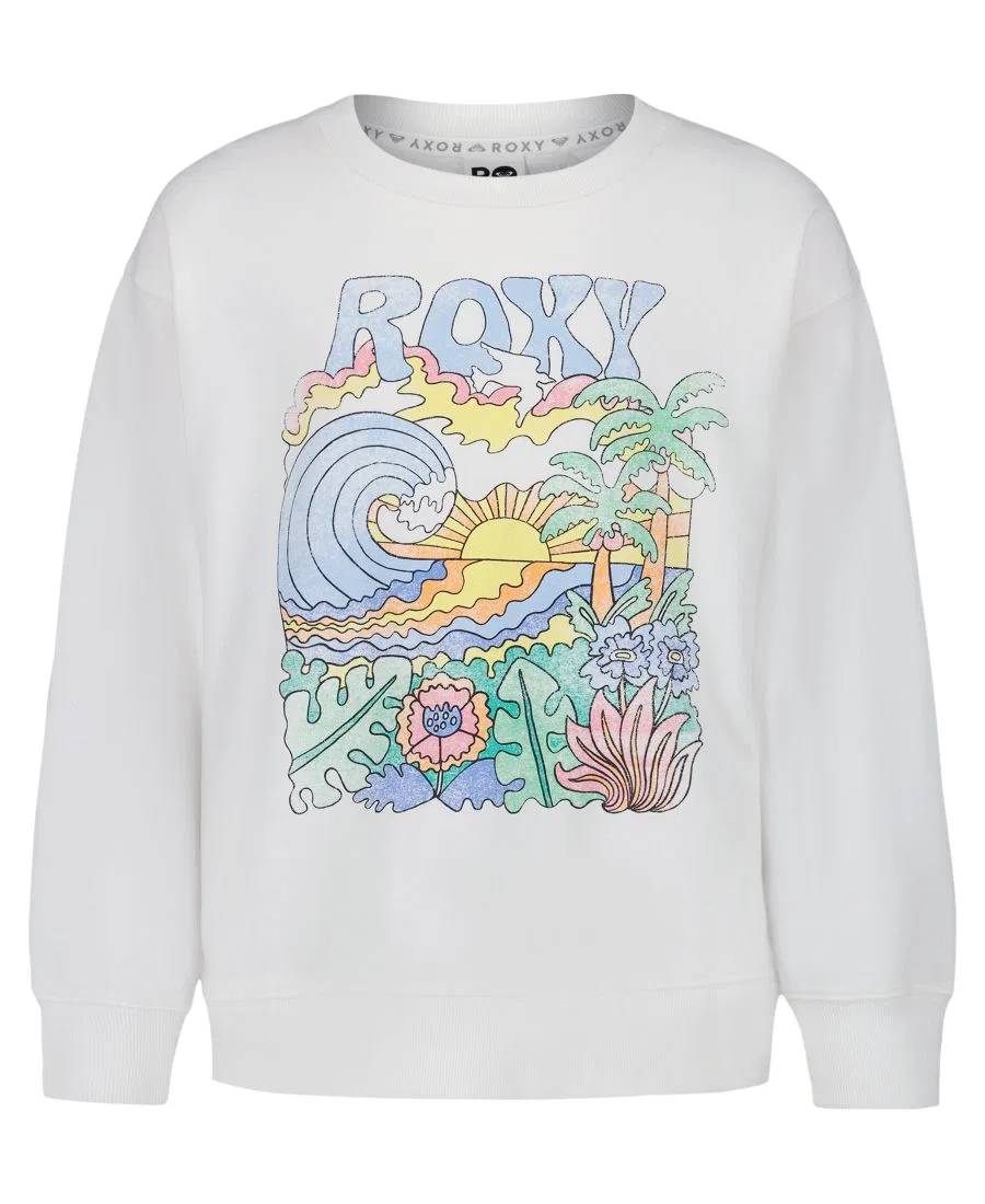 Детская толстовка оверсайз с круглым вырезом для девочек 7-16 лет Roxy