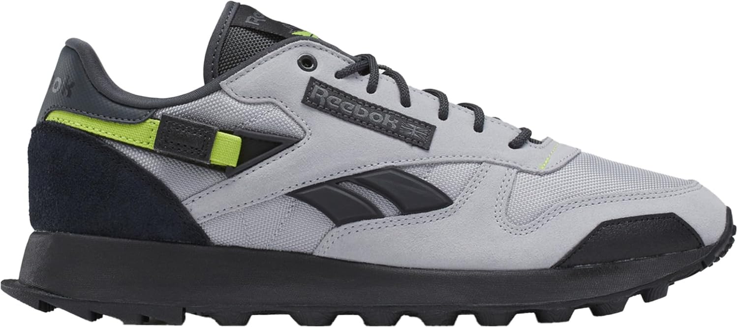 

Классические кожаные кроссовки-ботинки Reebok унисекс, черный/серый