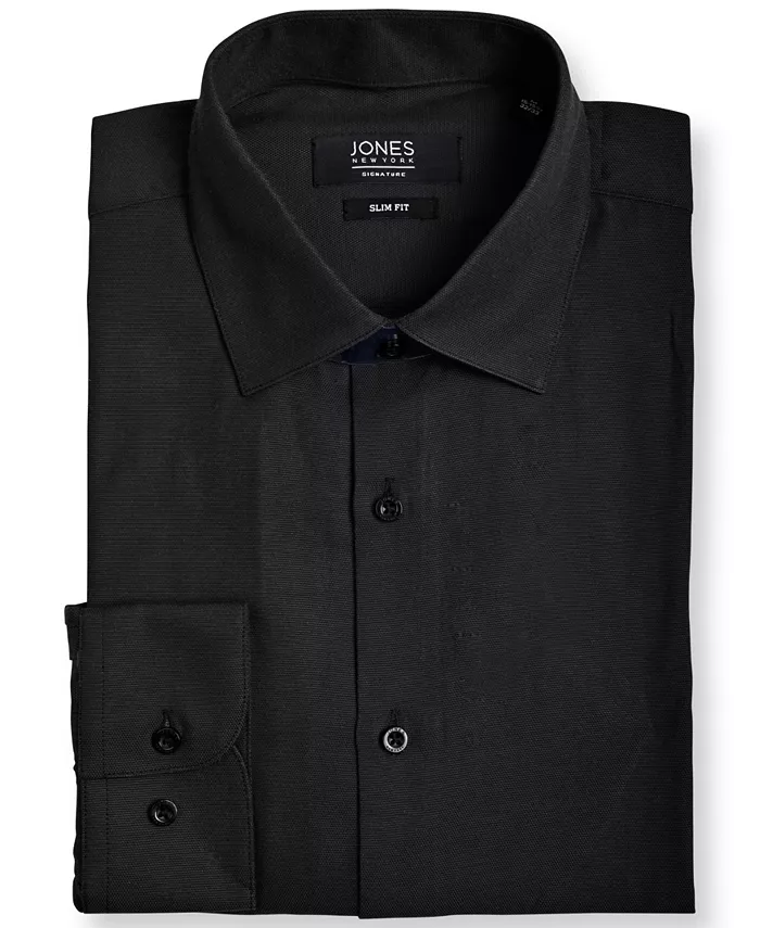 

Мужская рубашка Basket weave Dobby Jones New York, черный