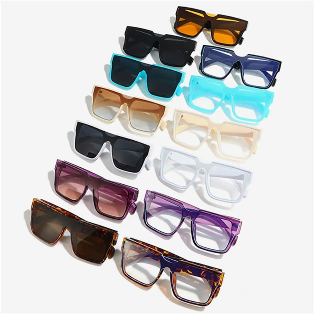 

Солнцезащитные очки UV400 с увеличенной панк-оправой и градиентным покрытием для женщин и мужчин, для бега и занятий спортом на открытом воздухе UYPTK, Beige