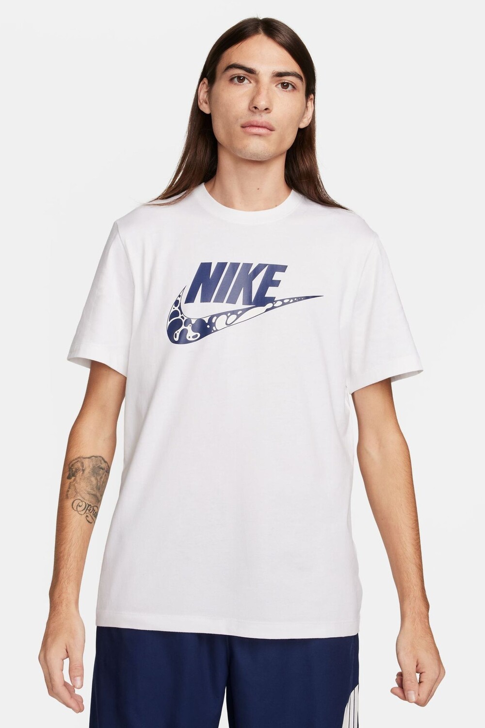 

Футболка из 100% хлопка с принтом в спортивном стиле Nike, белый