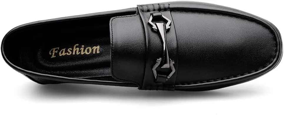 Мужские повседневные туфли-лоферы Loafer Premium из натуральной кожи, без шнурков, для вождения, легкие, дышащие, мягкие Abborora, черный — фото 3