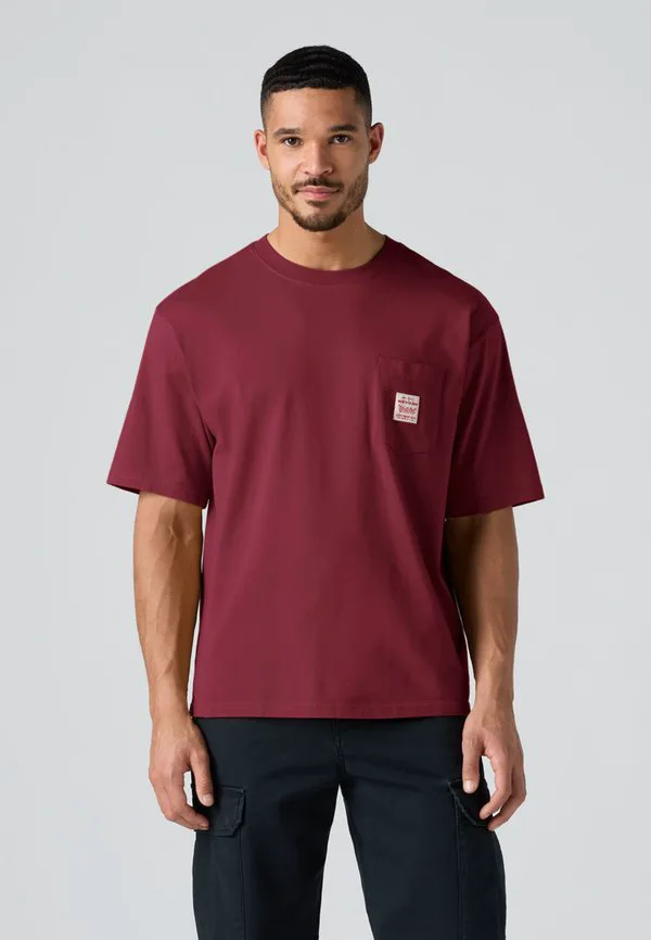 Рабочая футболка, базовая футболка Levi'S Workwear, Oxblood