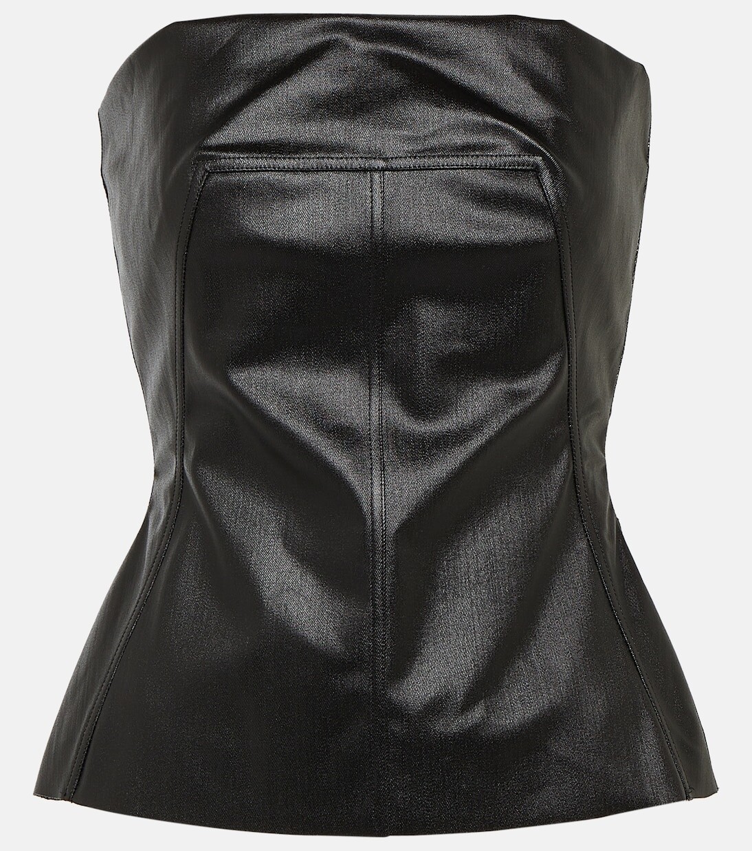 

Джинсовый корсет с покрытием lido Rick Owens, черный