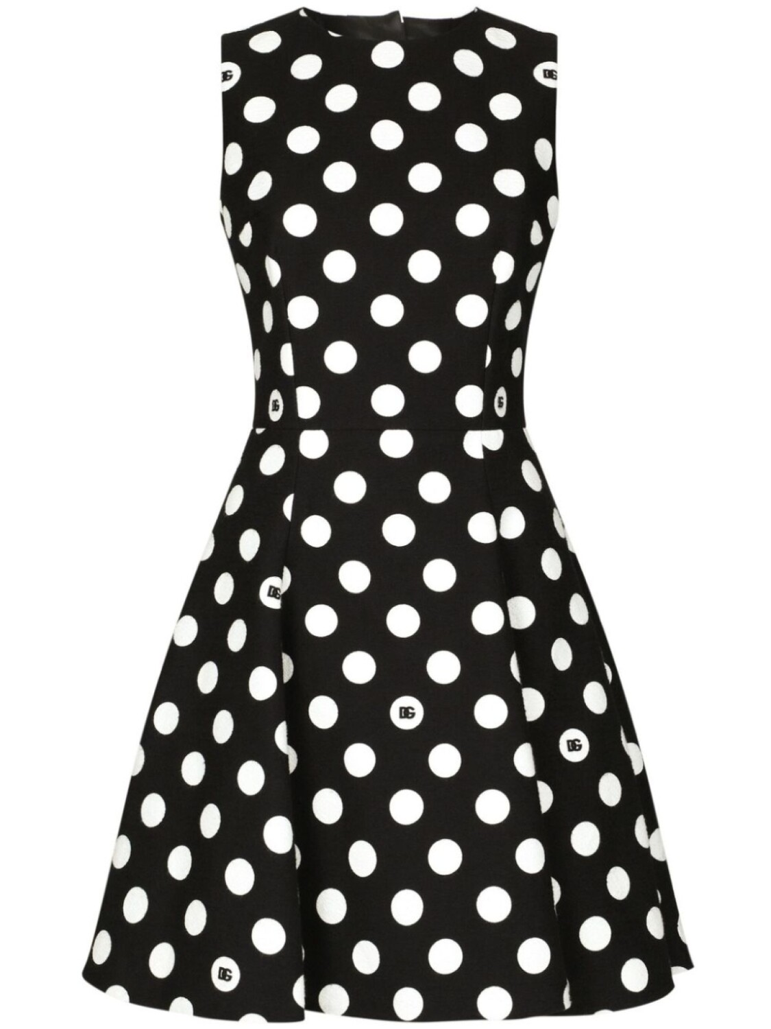 

Dolce & Gabbana платье мини в горох, черный