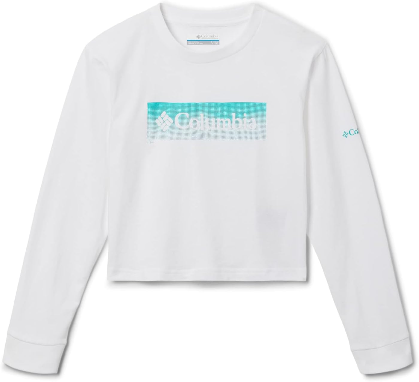 

Футболка Columbia Girl's Mission Lake с длинным рукавом и свободным лифом, White/Framed Halftone Logo Graphic, Белый, Футболка Columbia Girl's Mission Lake с длинным рукавом и свободным лифом, White/Framed Halftone Logo Graphic