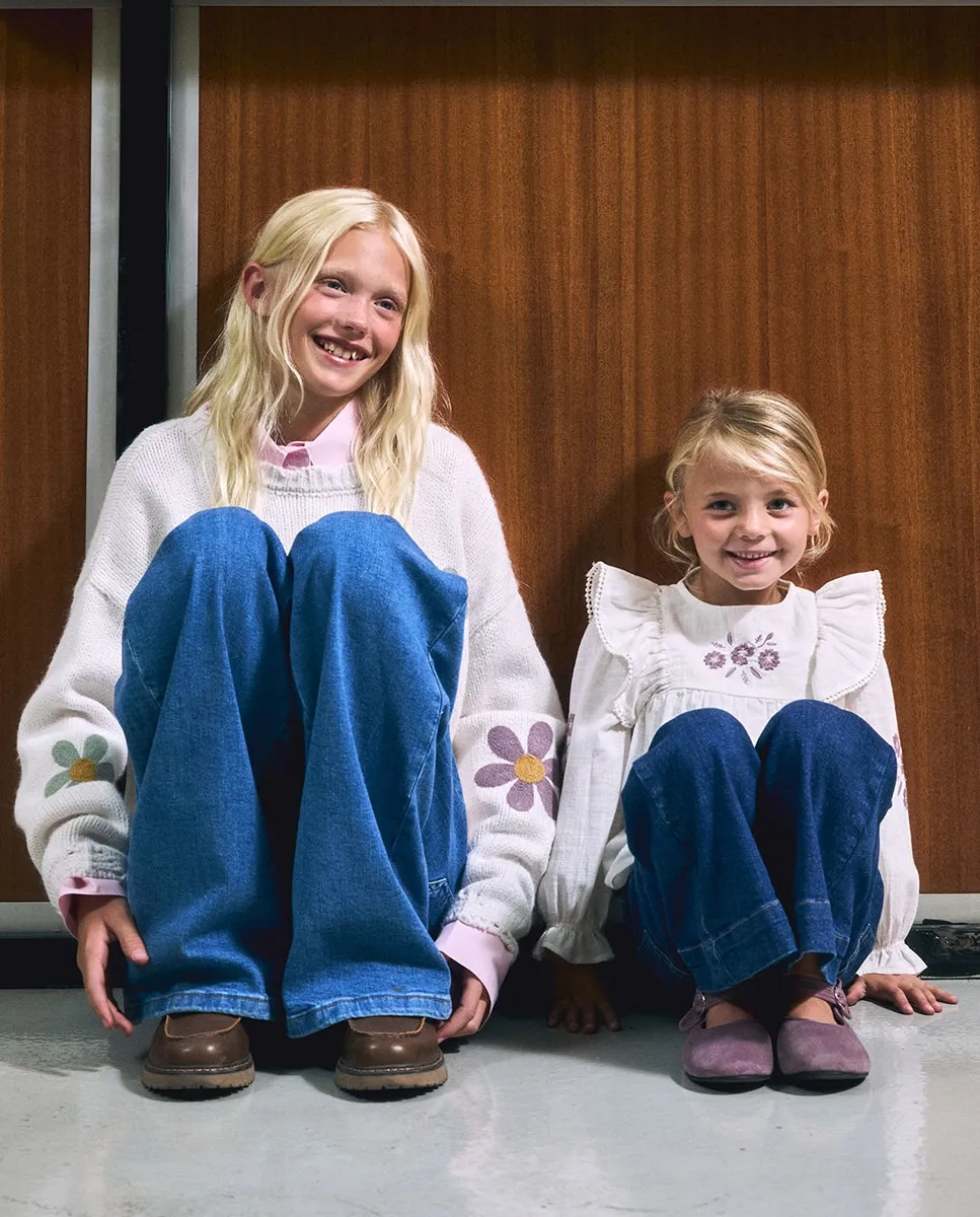 

Вышитая блузка из хлопка Sfera, пастельно-розовый