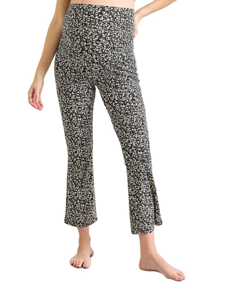 

Леггинсы-клеш для беременных "Идеальный укороченный топ, подчеркивающий живот" HATCH Collection, Abstract floral