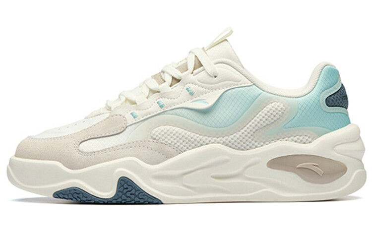 

ANTA Tianxing Lifestyle Shoes Men Low-top Ivory White/river Blue/checkerboard Gray