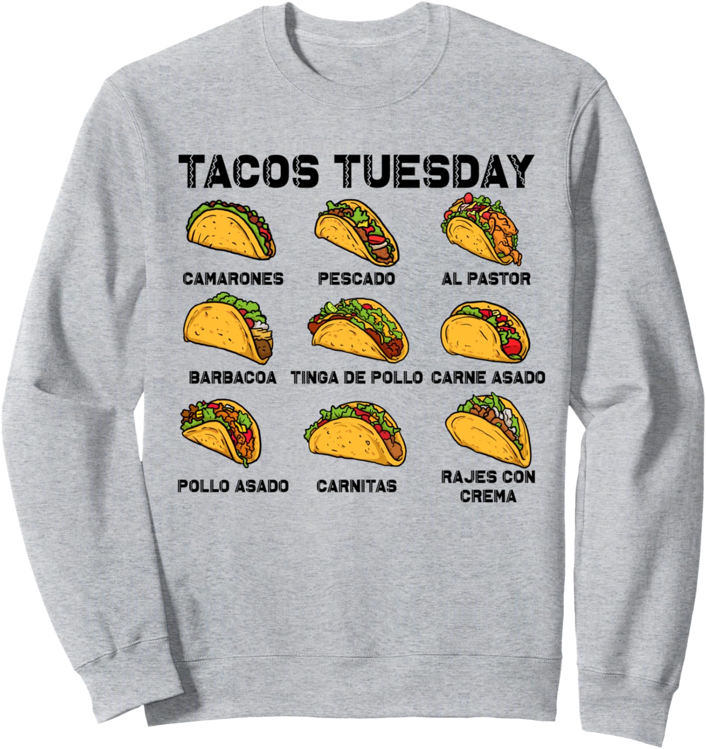 

Забавная толстовка с надписью «Тако вторник» и символикой Синко де Майо Cinco De Mayo Party Novelty Apparel, серый