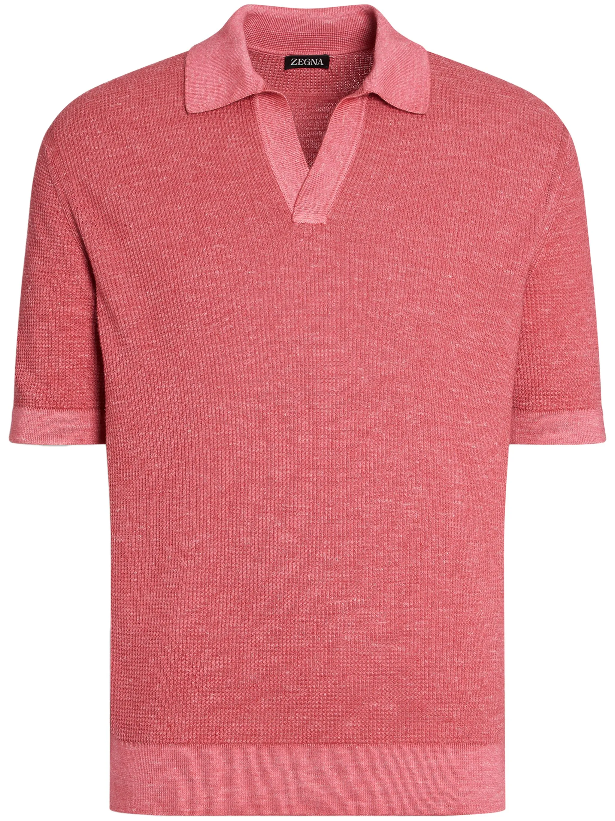 

Меланжевая рубашка поло Zegna, розовый