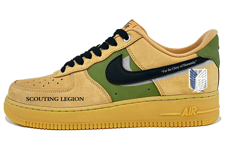 Кастомизированные кроссовки Nike Air Force 1 Unisex, коричневый