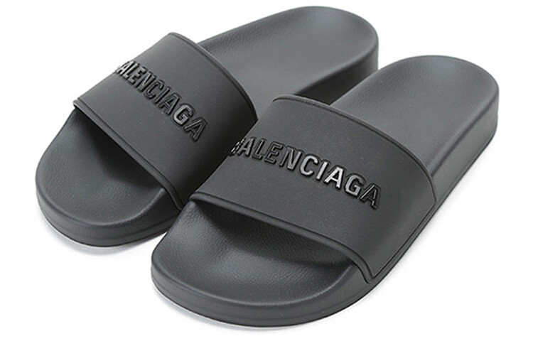 Balenciaga шлепанцы для бассейна двойные черные (женские) — фото 3