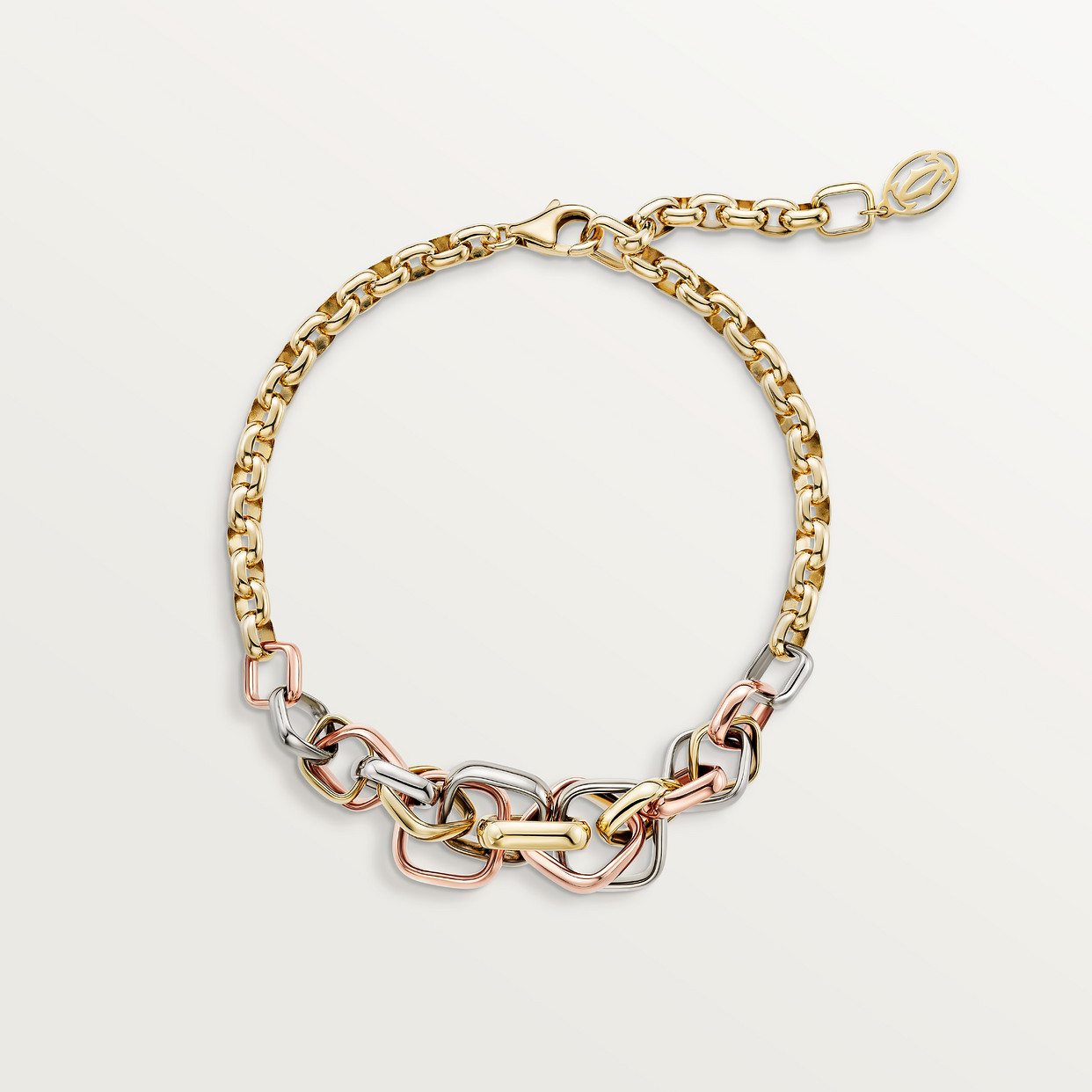 

Браслет Cartier Bracelet Trinity, de forme coussin, белое золото