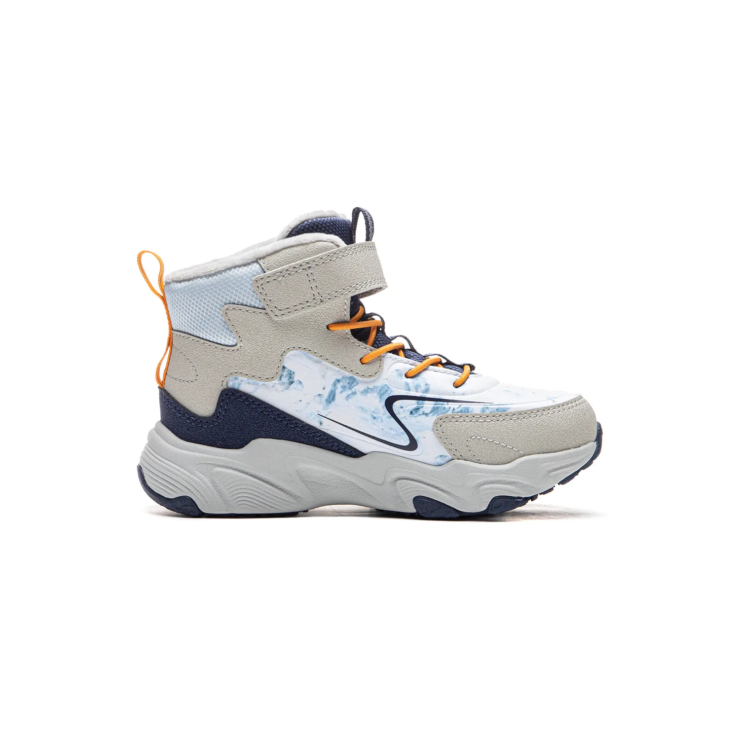 Кроссовки Li-Ning YOUNG Sports Life Collection из искусственной кожи с противоскользящей подошвой, амортизацией и терморегуляцией YOUNG, Stone Gray/Dark Ship Blue — фото 3