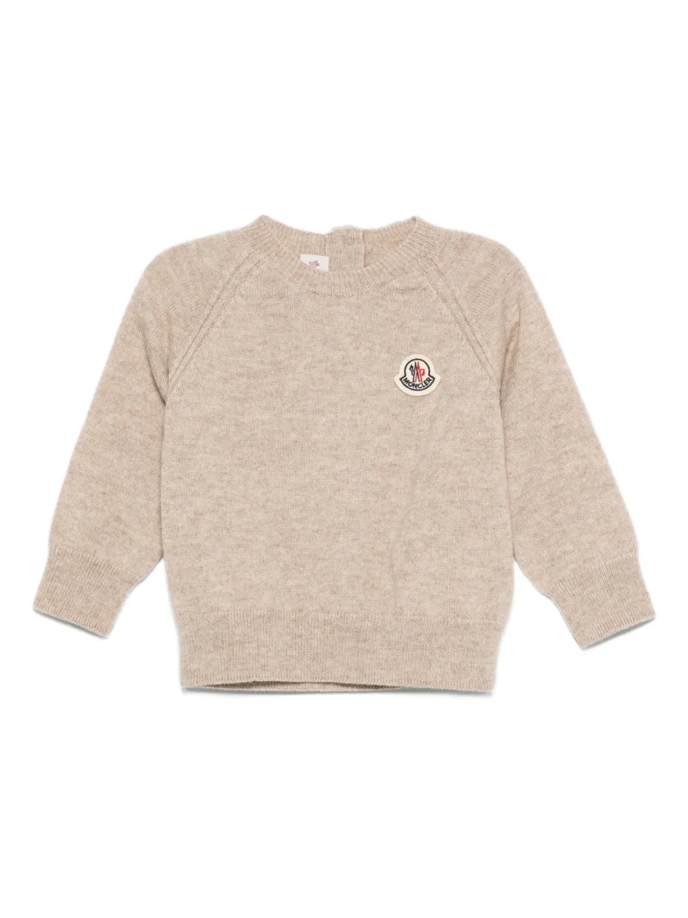 

Свитер с рукавами реглан и логотипом Moncler Enfant, коричневый