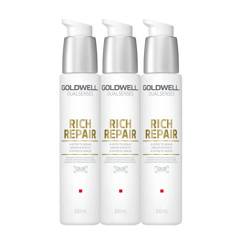 Сыворотка «Dualsenses Rich Repair 6 Effects Serum» от Goldwell, 100 мл, 3 шт. Goldwell