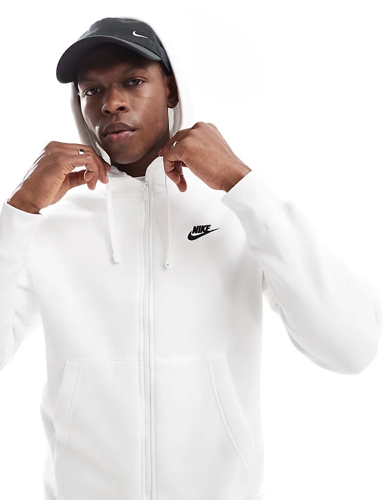 

Клубная толстовка с капюшоном белого цвета Nike