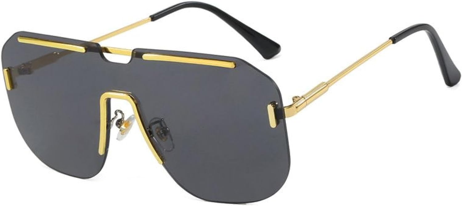 

Большие солнцезащитные очки для женщин, модные, с плоской верхней частью, градиентными линзами, цельные, мужские очки UV400, ретро, ​​для активного отдыха TKKTLLT, 90028-c2