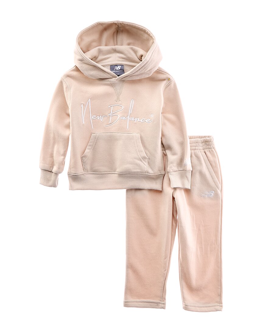 

Комплект New Balance из 2 предметов: флисовая толстовка и спортивные штаны, коричневый