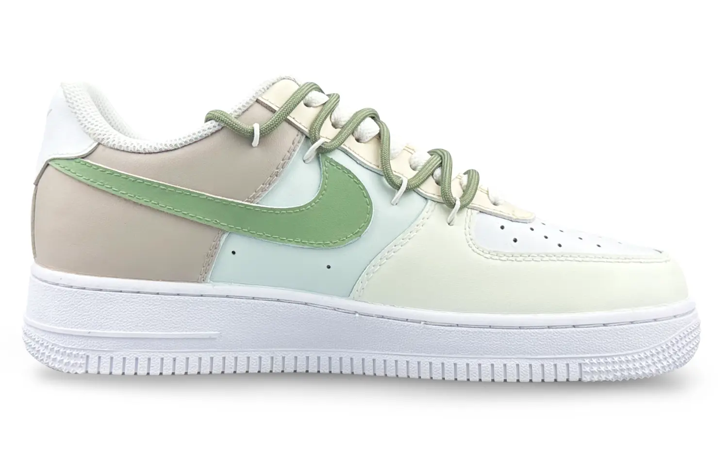 

Кроссовки Nike Air Force 1 Skateboarding Shoes Women's Low-top Green/white/brown, светло-зеленый