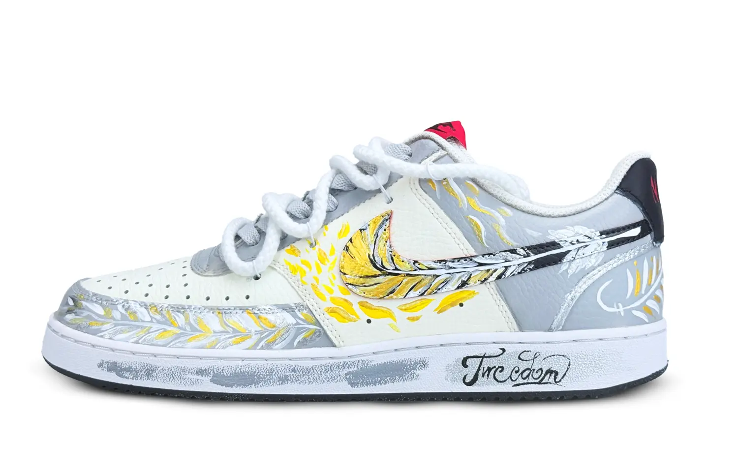 

Nike Кроссовки Court Vision 1 Golden Wing Shock Absorbers Low Top для скейтбординга, мужские, светло-серые