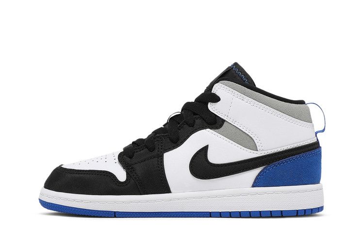Кроссовки Air Jordan Air Jordan 1 Mid SE PS 'Royal Black Toe', синий — фото 4