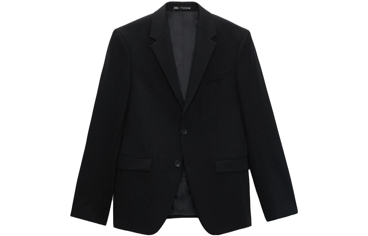 

Деловой костюм мужской черный Zara, черный