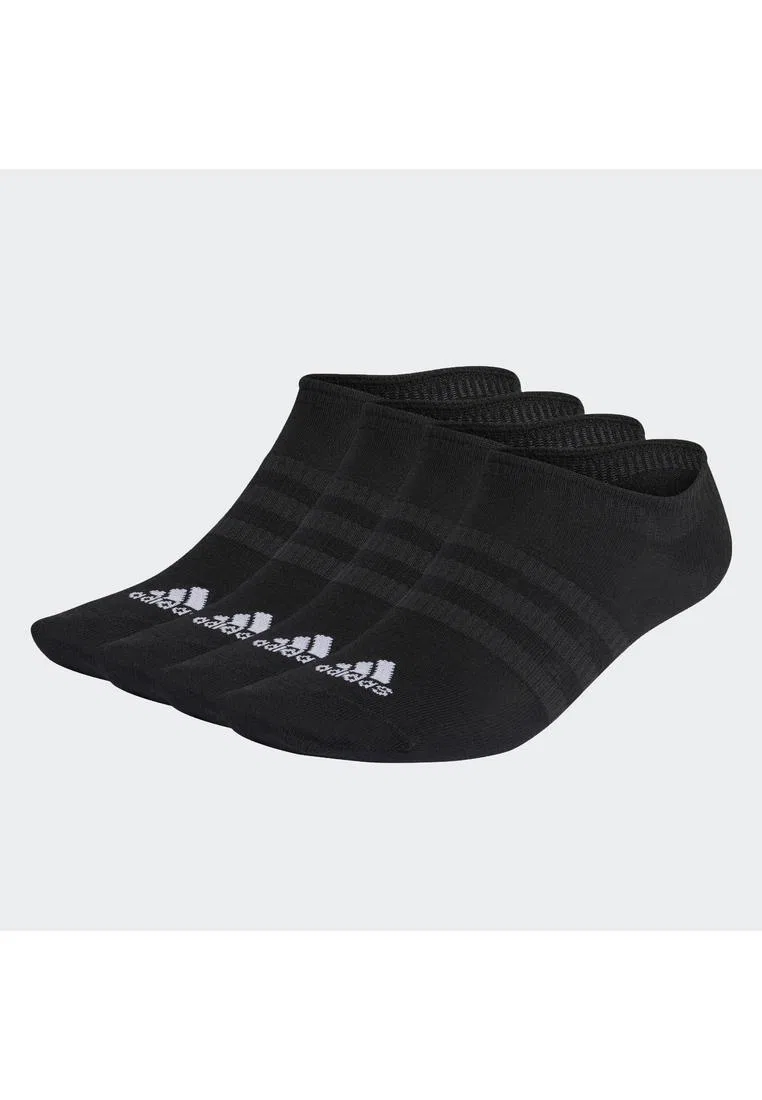 Носки женские, невидимые, тонкие и легкие, 3 пары Adidas, белый/черный — фото 2