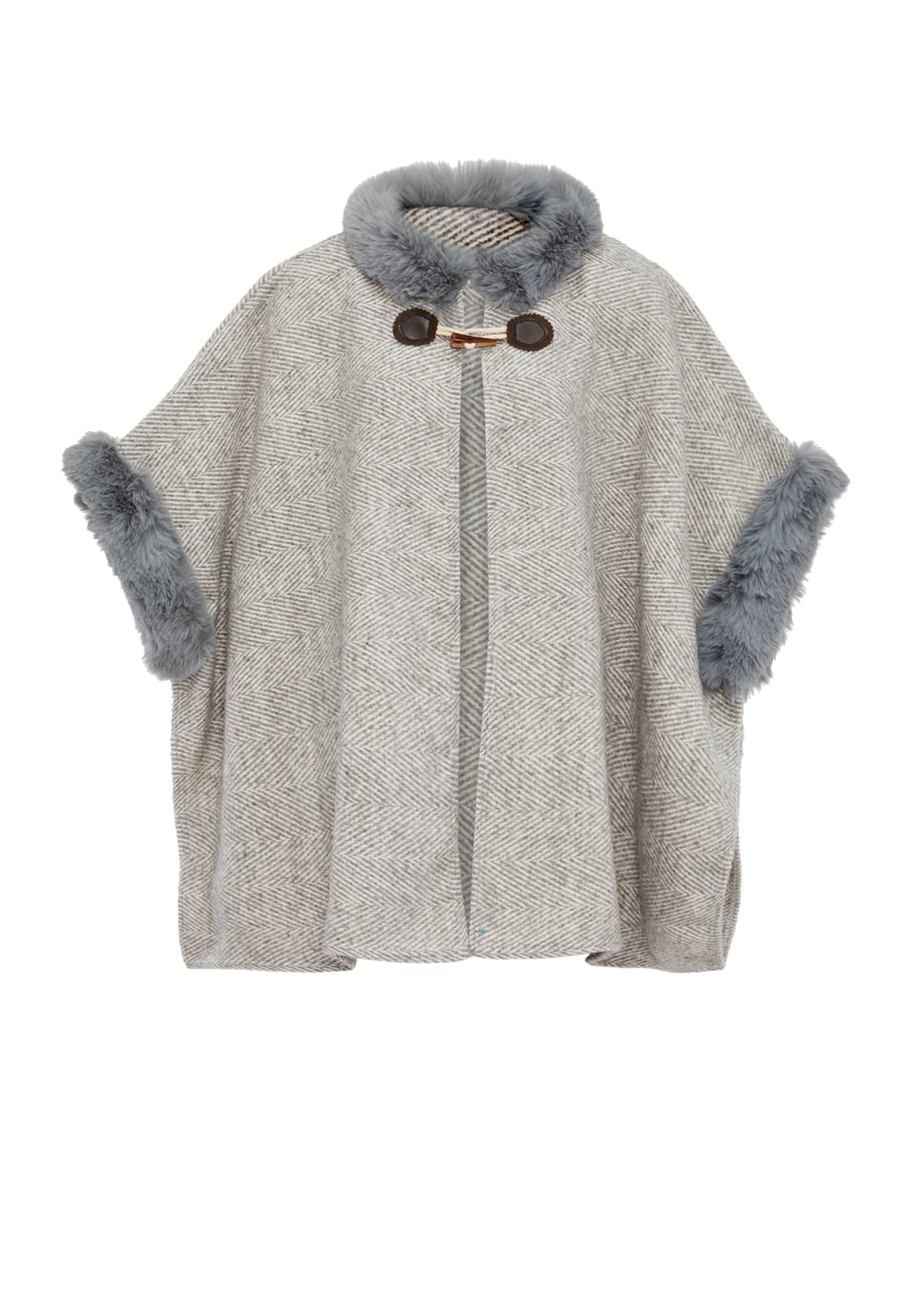 

FRAULLY Кейп из шерсти белый